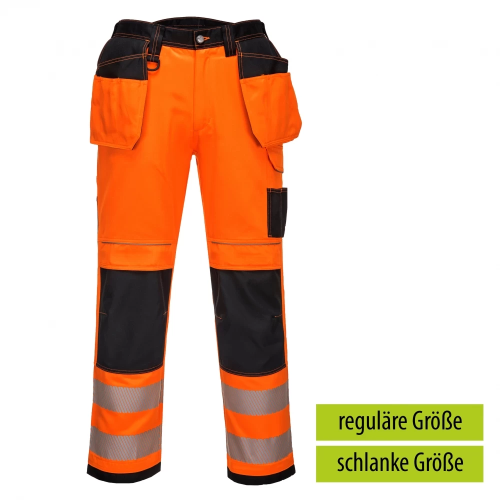 Portwest T501 - PW3 Warnschutzhose Aus Polyester Und Baumwolle Mit Knieschutz, Reflektierend, Reguläre Größe, Orange-Schwarz 3 Portwest T501 - PW3 Warnschutzhose Aus Polyester Und Baumwolle Mit Knieschutz, Reflektierend, Reguläre Größe, Orange-Schwarz