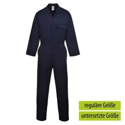 Portwest 2802 - Standard Arbeits Overall Aus Polyester Und Baumwolle, Reguläre Größe, Marine
