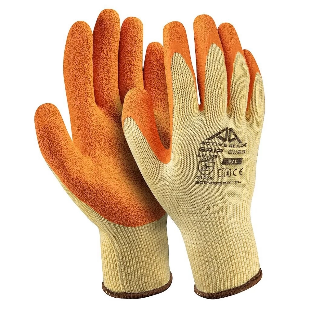 Active Gear Active GRIP G1140 Arbeitshandschuhe Aus Polyester Mit Beschichtung Aus Krepplatex (120 Paare In Karton), Orange 3 Active Gear Active GRIP G1140 Arbeitshandschuhe Aus Polyester Mit Beschichtung Aus Krepplatex (120 Paare In Karton), Orange