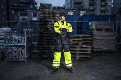 ProJob 6202 Arbeits Warnschutz GEFÜTTETER OVERALL - EN ISO 20471 KLASSE 3 / EN 343 Wasserdicht, Winddicht, Reguläre Größe, Gelb/marine -Arbeitsschutzkleidung Geschäft D2A95DA4 7968 7FAD 56A6 62136FFED186