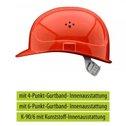 VOSS HELME INAP-Master Leichter Schutzhelm Für Allgemeine Arbeit - Mit 4-Punkt-Gurtband- Innenausstattung (5 Stücke In Paket), Karminrot