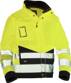 Jobman 1231 Arbeits Warnschutz Bundjacke, Gelb/schwarz