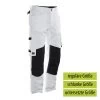Jobman 2130 Arbeits Malerhose, Reguläre Größe, Weiß/schwarz