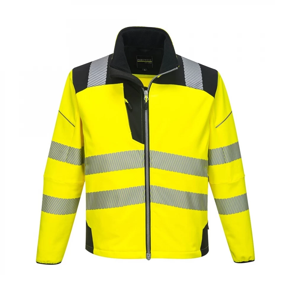 Portwest T402 - PW3 Warnschutz-Softshell-Jacke Mit Wasserabweisender Beschichtung, Winddicht, Atmungsaktiv, Reflektierend, Gelb-Schwarz 3 Portwest T402 - PW3 Warnschutz-Softshell-Jacke Mit Wasserabweisender Beschichtung, Winddicht, Atmungsaktiv, Reflektierend, Gelb-Schwarz