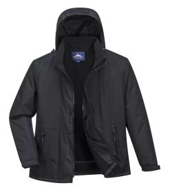 Portwest S505 Arbeits Shell-Jacke Aus Polyester Mit Wetterschutzpatte, Gefüttert, Atmungsaktiv, Wasserdicht, Schwarz -Arbeitsschutzkleidung Geschäft D78A7643 E7F5 7E76 AB38 D1BDEA1DD735