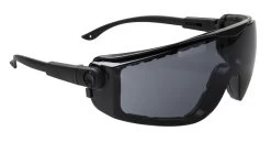 Portwest PS03 - Focus Sicherheitsbrille Mit Schutz Gegen UV-Strahlen (12 Stücke In Paket), Rauch