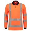 Tricorp 203005 Arbeits Warnschutz Poloshirt EN ISO 20471 Birdseye , Langarm Atmungsaktiv, Orange