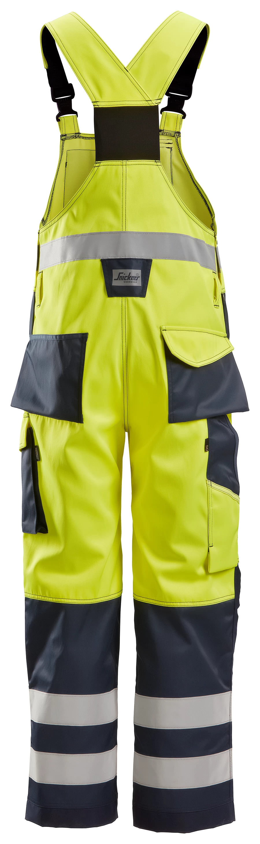 Snickers 0113 Warnschutz Arbeitslatzhose, Klasse 2, Reguläre Größe, Gelb-Blau 6 Snickers 0113 Warnschutz Arbeitslatzhose, Klasse 2, Reguläre Größe, Gelb-Blau – Bild 4