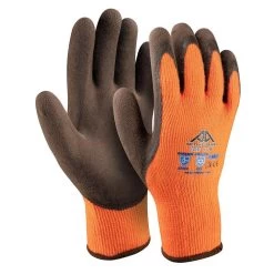 Active Gear Active ICE I1120 Arbeitshandschuhe Aus Acryl Boucle Mit Beschichtung Aus Latex, Wasserabweisend, Kältebeständig (120 Paare In Karton), Orange