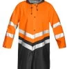 ProJob 6403 Arbeits Warnschutz REGENMANTEL EN ISO 20471 KLASSE 3 Wasserdicht, Winddicht, Orange/schwarz