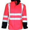 ELKA 086100R - VISIBLE XTREME WASSERDICHTE WARNSCHUTZ 2-IN-1 SHELL JACKE, Rot-Schwarz