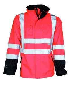 ELKA 086100R - VISIBLE XTREME WASSERDICHTE WARNSCHUTZ 2-IN-1 SHELL JACKE, Rot-Schwarz