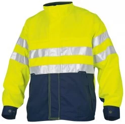ProJob 6401 ARBEITS WARNSCHUTZ JACKE EN ISO 20471 KLASSE 3, WINDDICHT, Gelb/marine