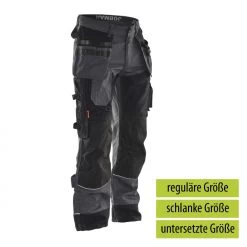 Jobman 2697 Arbeits Bodenlegerhose Wasserabweisend, Reguläre Größe, Dunkelgrau/schwarz
