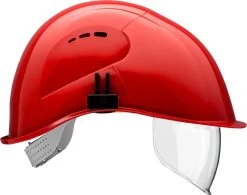 VOSS HELME VisorLight Schutzhelm Mit Visier Aus Polycarbonat, Karminrot