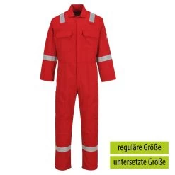 Portwest BIZ5 - Bizweld Iona Arbeits Overall Mit Schweißerschutz, Flamm- Und Hitzebeständig, Reguläre Größe, Rot