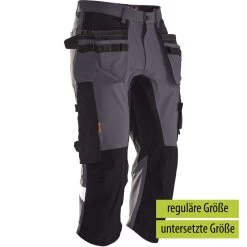 Jobman 2195 Arbeits Piratenhose Stretch, Reguläre Größe, Dunkelgrau/schwarz