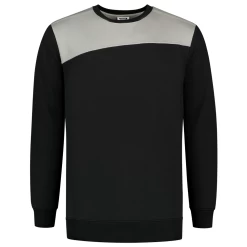 Tricorp 302013 Arbeits Sweatshirt Bicolor Quernaht, Schwarz-Grau