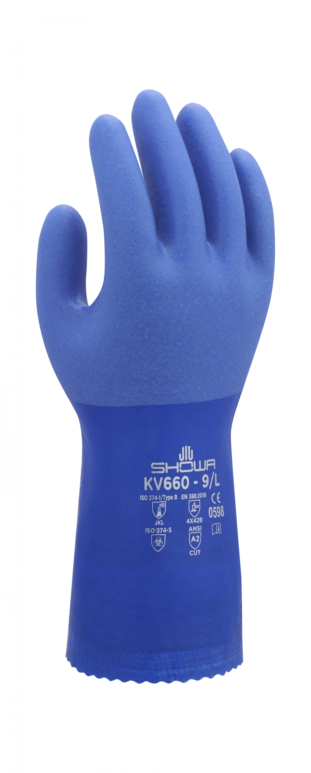 Showa KV660 Schnittschutzhandschuhe Aus Aramid Und Kevlar (10 Paare In Paket), Blau