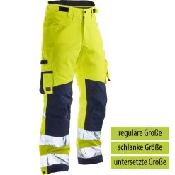 Jobman 2236 Arbeits Warnschutz Winterhose Star Wasserabweisend, Winddicht, Kältebeständig, Reguläre Größe, Gelb/dunkelblau