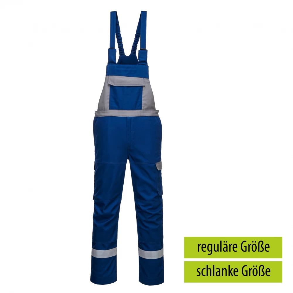 Portwest FR07 - Zweifarbige Flammendhemmende Arbeitslatzhose Mit Verstärktem Kniebereich, Antistatisch, Reguläre Größe, Royalblau 3 Portwest FR07 - Zweifarbige Flammendhemmende Arbeitslatzhose Mit Verstärktem Kniebereich, Antistatisch, Reguläre Größe, Royalblau