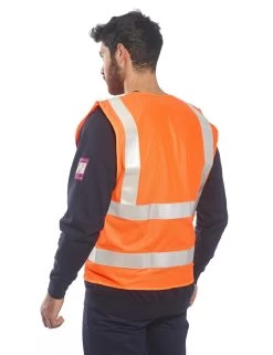 Portwest FR71 - Antistatische Warnschutz-Weste Mit Reflexstreifen, Hitzebeständig, Orange -Arbeitsschutzkleidung Geschäft EB156A11 7884 2B07 96CC E8BC677842A2