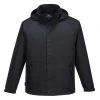 Portwest S505 Arbeits Shell-Jacke Aus Polyester Mit Wetterschutzpatte, Gefüttert, Atmungsaktiv, Wasserdicht, Schwarz