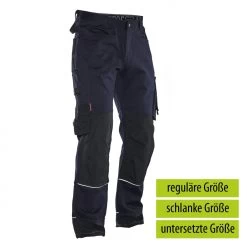 Jobman 2731 Arbeits Bundhose Baumwolle Wasserabweisend, Reguläre Größe, Dunkelblau/schwarz