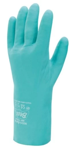 SHOWA 727 Sicherheitshandschuhe Mit Beschichtung Aus Nitril, Chemikalienresistent (12 Paare In Paket), Hellgrün