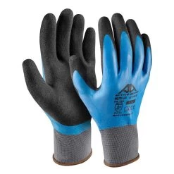 Active Gear Active GRIP G1150 Arbeitshandschuhe Aus Polyester Mit Beschichtung Aus Latex (120 Paare In Karton), Schwarz-Blau