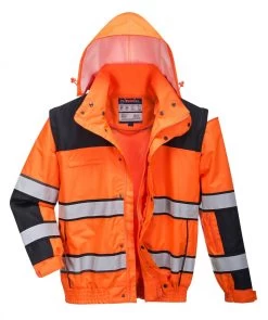 Portwest C466 - Klassische Warnschutz-Pilotenjacke Aus Polyester Mit Reflexstreifen, Wasser- Und Winddicht, Kältebeständig, Orange-Schwarz 6 Portwest C466 - Klassische Warnschutz-Pilotenjacke Aus Polyester Mit Reflexstreifen, Wasser- Und Winddicht, Kältebeständig, Orange-Schwarz -Arbeitsschutzkleidung Geschäft F7CA15A1 FA85 C3C4 815A F9B3085975BF