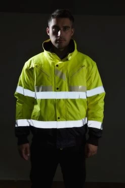 Portwest G465 - Glowtex™ Warnschutz 3-in-1 Pilotenjacke, Reflektierend, Kältebeständig, Wasserdicht, Gelb-Marine -Arbeitsschutzkleidung Geschäft F88FFF96 F698 582D 69A9 9488B925F034