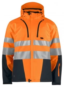 ProJob 6420 WARNSCHUTZ FUNKTIONSJACKE EN ISO 20471 KLASSE 3/2, WASSERABWEISEND, WINDDICHT, Orange/schwarz